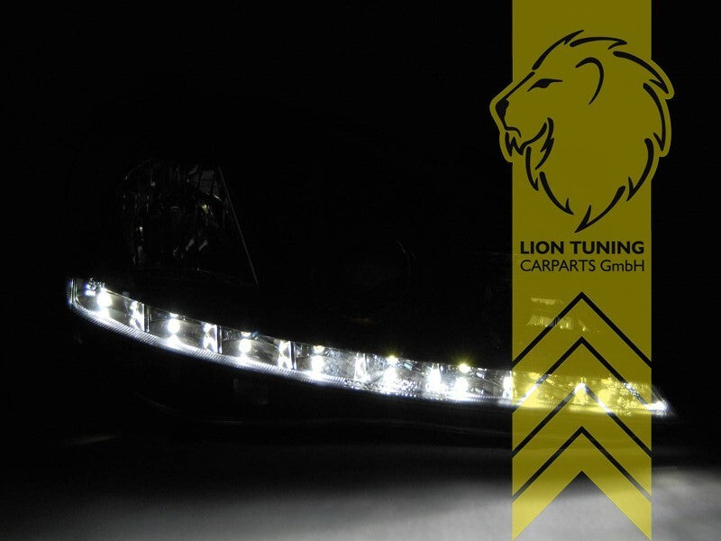LT Pair LED DRL Halo Lightbar Headlights Opel Corsa C Combo C chrome LHD