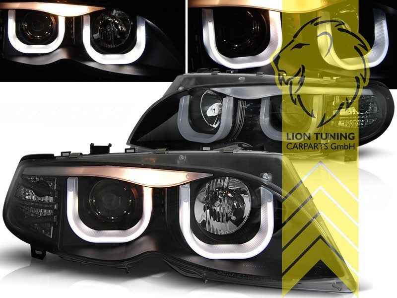 LTG Pair Aftermarket LED DRL Headlights BMW E46 Sedan Touring Facelift 01-05 LHD