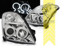 LT Pair LED DRL Halo Ring Eye Headlights Suzuki Swift 3 MZ EZ 05-10 chrome LHD