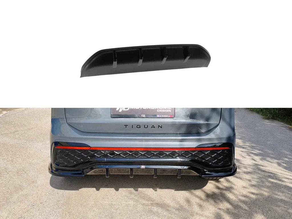 Motordrome Design Rear Bumper Splitter Diffusor VW Tiguan Mk3 R-Line Gloss Black