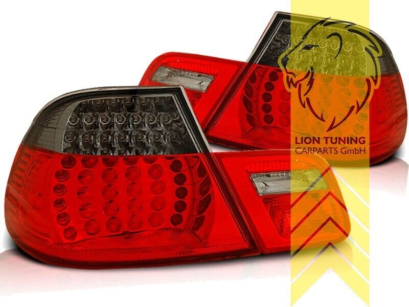 LT Pair LED Lightbar REAR LIGHTS Tail Lamps BMW E46 Coupe 03-06 red smoke LHD
