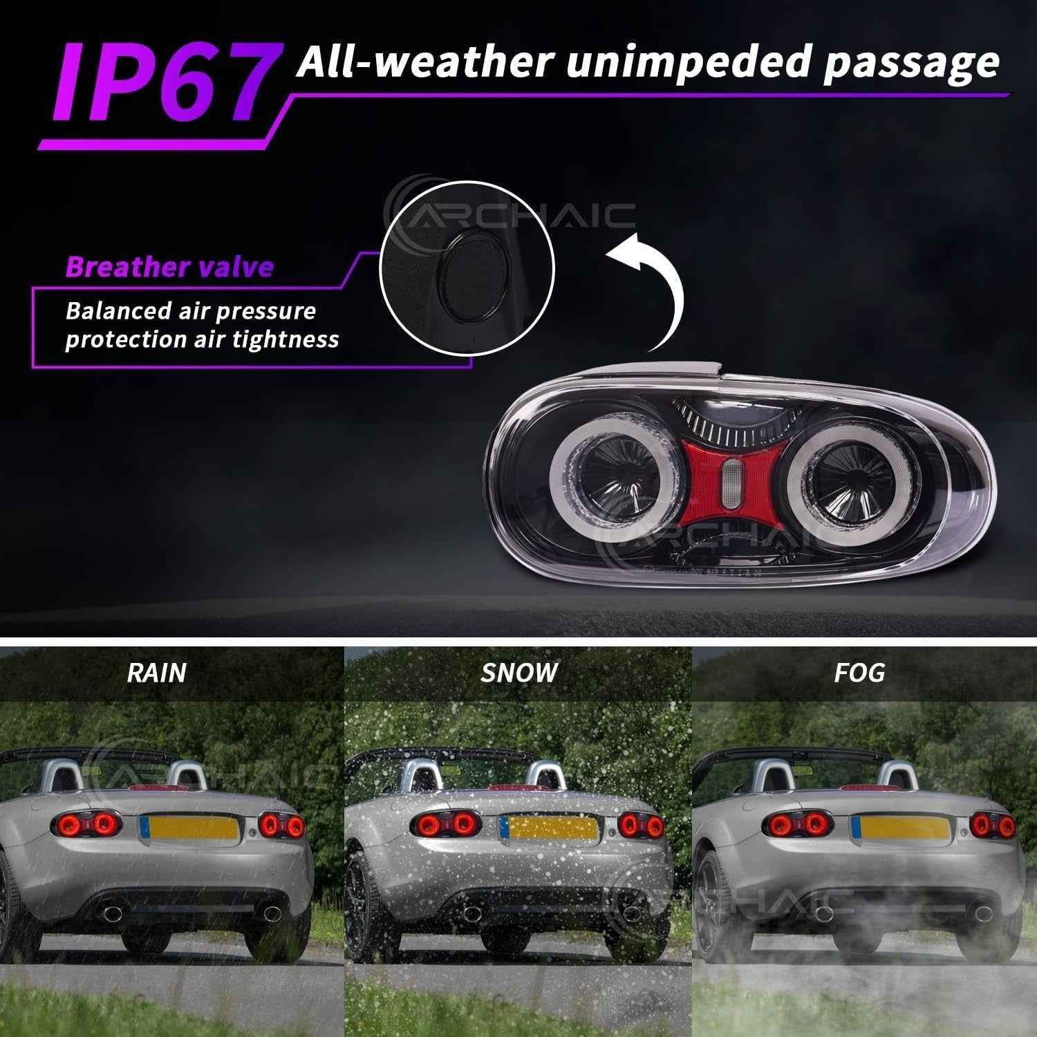 AC Pair LED DRL Rear lights Tail Lamps 09-15 Mazda MX-5 MK3 NC2 NC3 Miata LHD