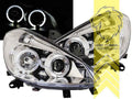 LT LED DRL Halo Ring Halo Headlights Renault Clio 3 C BR CR 05-09 chrome LHD