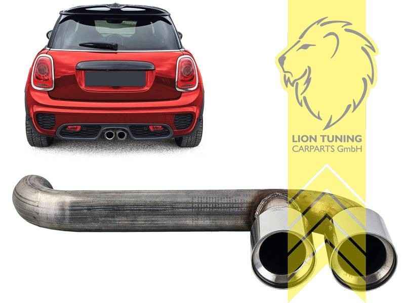 LTG Stainless steel exhaust tailpipe Twin Pipe Mini Cooper S JCW F56 F57 14-18