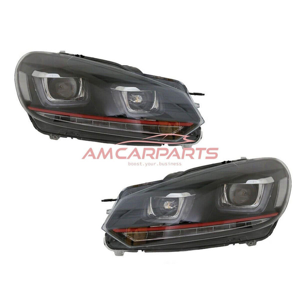 AMCP Pair LED DRL Halo U Lightbar Headlights VW Golf 7 VI 08-14 LHD