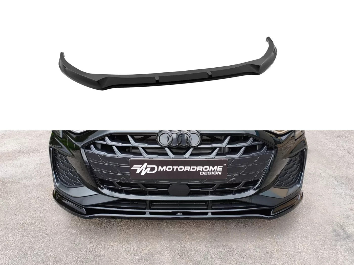 MTD Front Bumper Splitter Audi S3 / A3 S-Line 8Y Facelift Gloss Black ABS