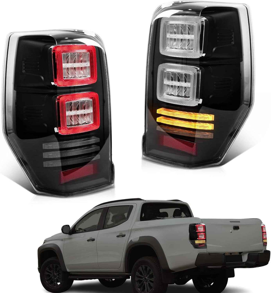 AC Pair Seq LED DRL Rear lights Tail Lamps Mitsubishi L200 Pickup 6 KL6T 19-24