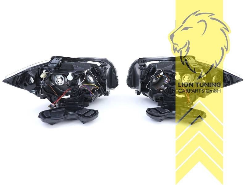 LTG Pair Halogen Headlights BMW E81 E82 E87 E88 clear glass black 03-12 LHD
