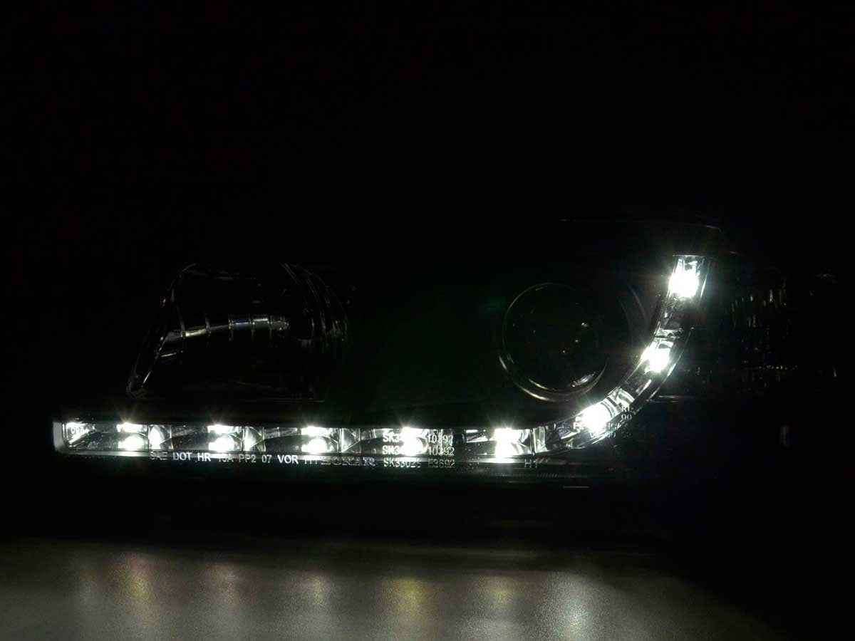 FK Pair LED DRL Lightbar Headlights BMW 3-series E36 Limo / Touring black RHD