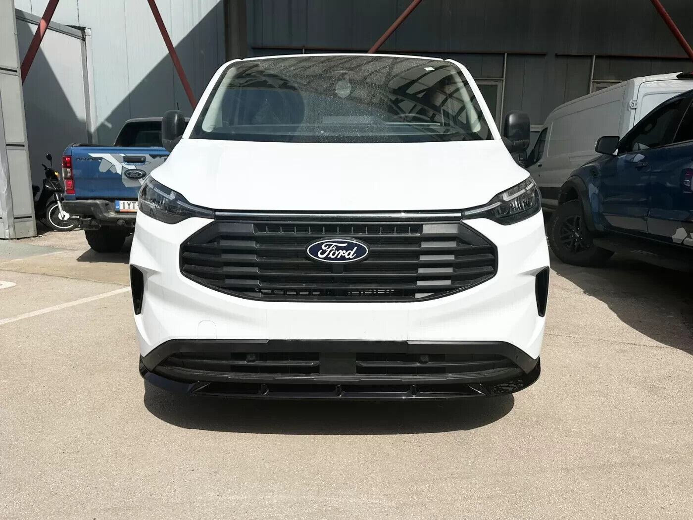 Motordrome Design Front Bumper Lower Splitter Valance Diffuser Gloss Black 23+ Ford Transit Custom Mk2