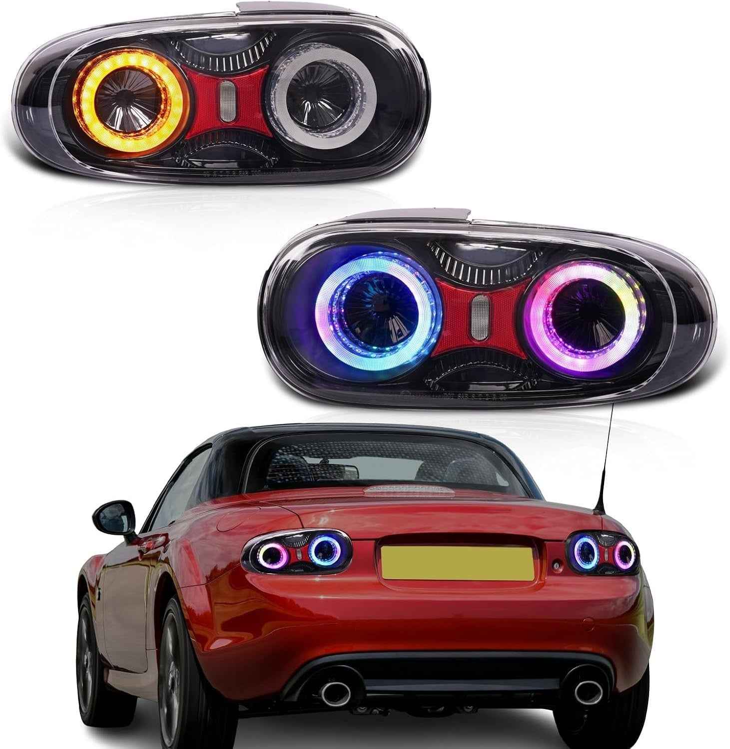 AC Pair RGB LED DRL Rear lights Tail Mazda Miata MX5 MX-5 MK3 NC2 NC3 09-15