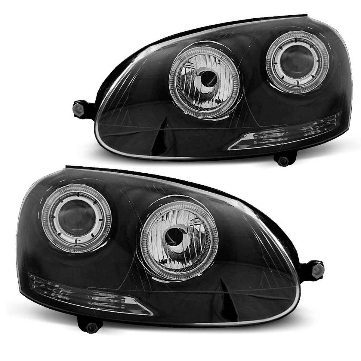 AMCP Pair LED Halo Ring Headlights VW Golf 5 V 1K1 1K2 1K5 03-09LHD