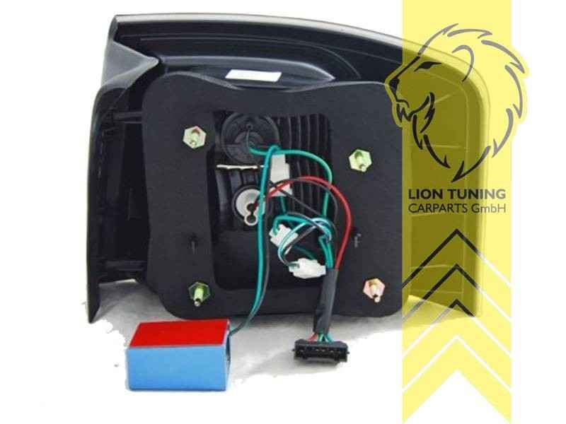 LTG Pair LED Rear Lights Tail Lamps Audi A6 C5 4B Avant 97-05 black smoke LHD