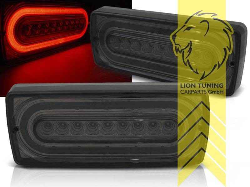 LTG LED Dynam Rear Lights Tail Lamps Mercedes W461 W463 89-12 G-Class black LHD
