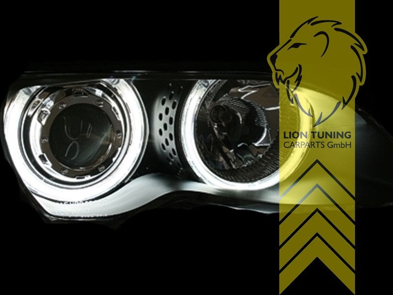 LTG Aftermarket CCFL Angel Eyes Headlights for BMW E46 Sedan Touring FL 01+ LHD