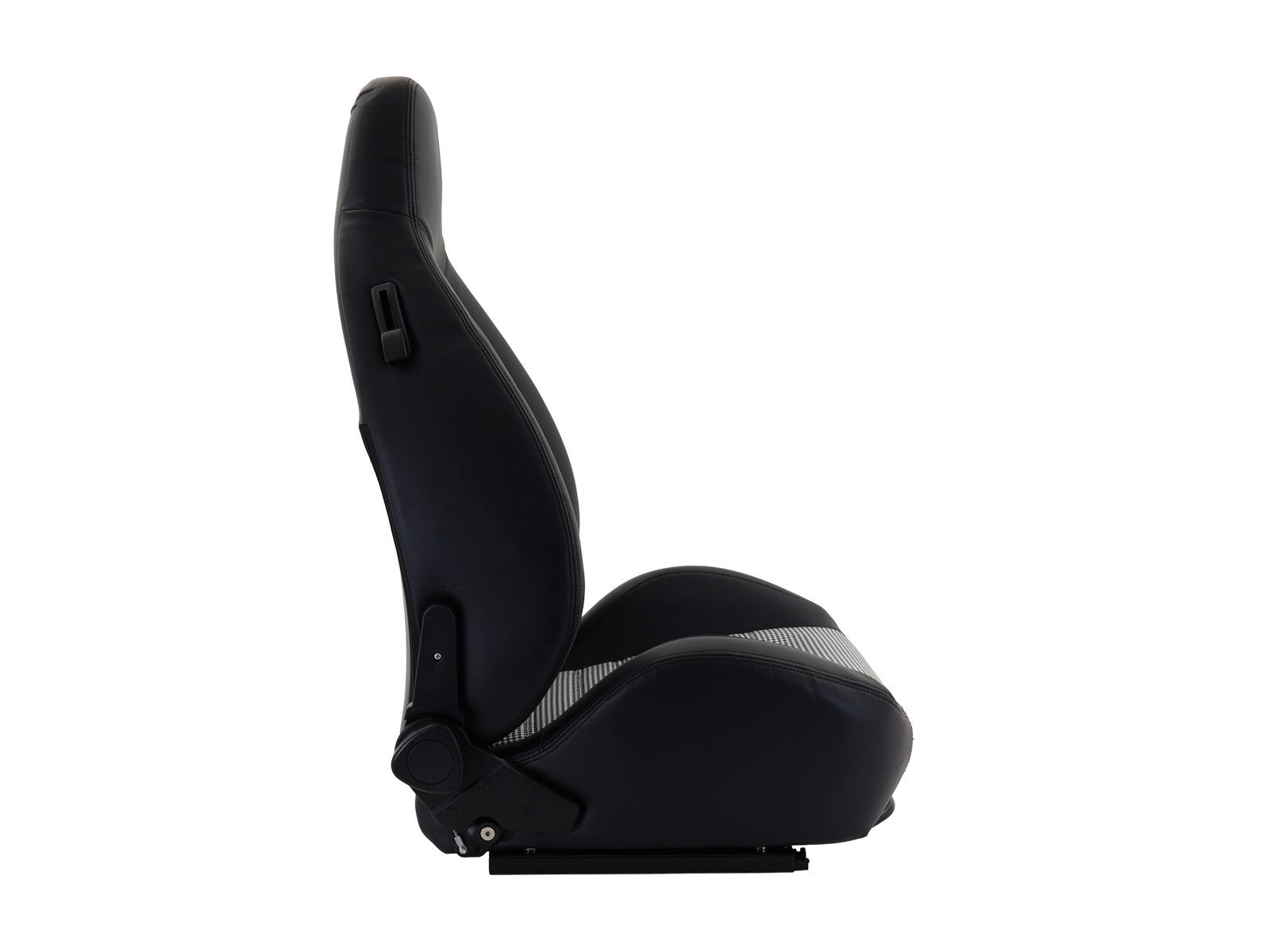 DTK Pair Universal Aftermaket PORSCHE Style Bucket Seats black textile slides