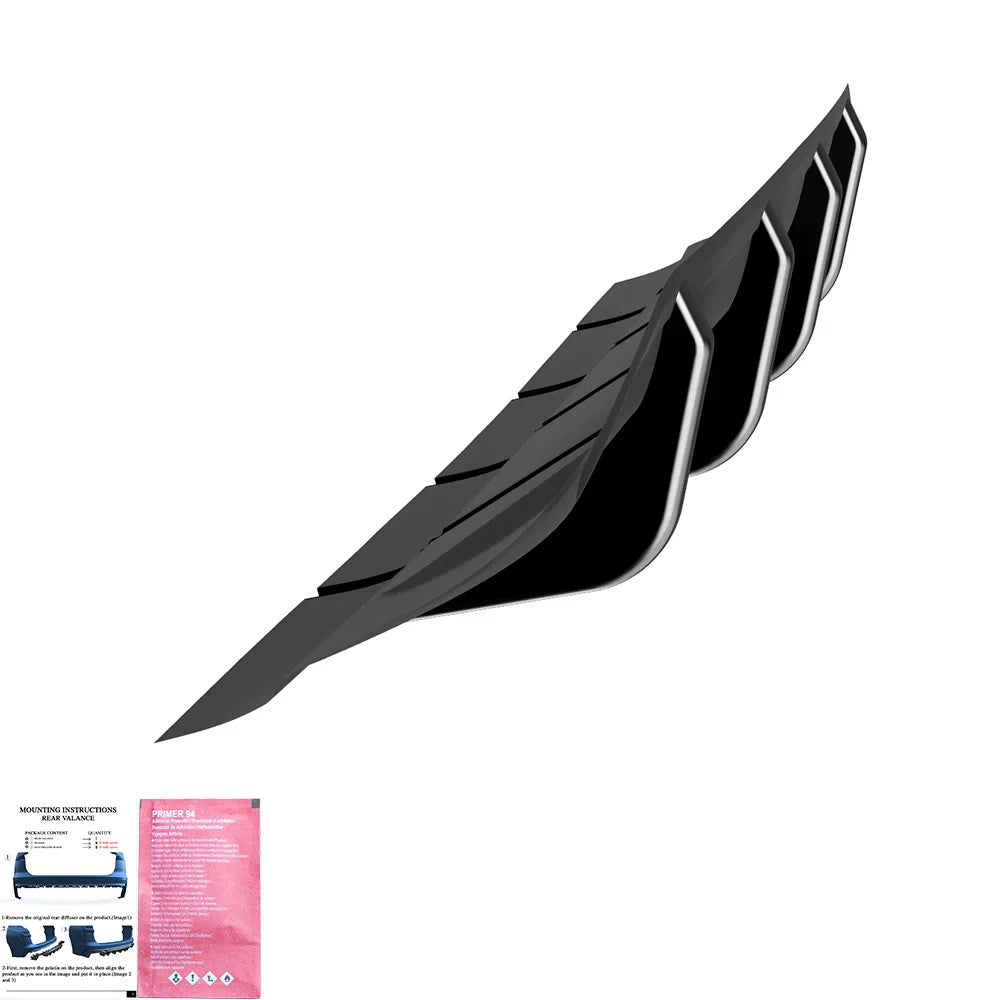 OW Rear Bumper Splitter Diffusor VW Tiguan Standard R-Line Mk3 2024+ Gloss Black