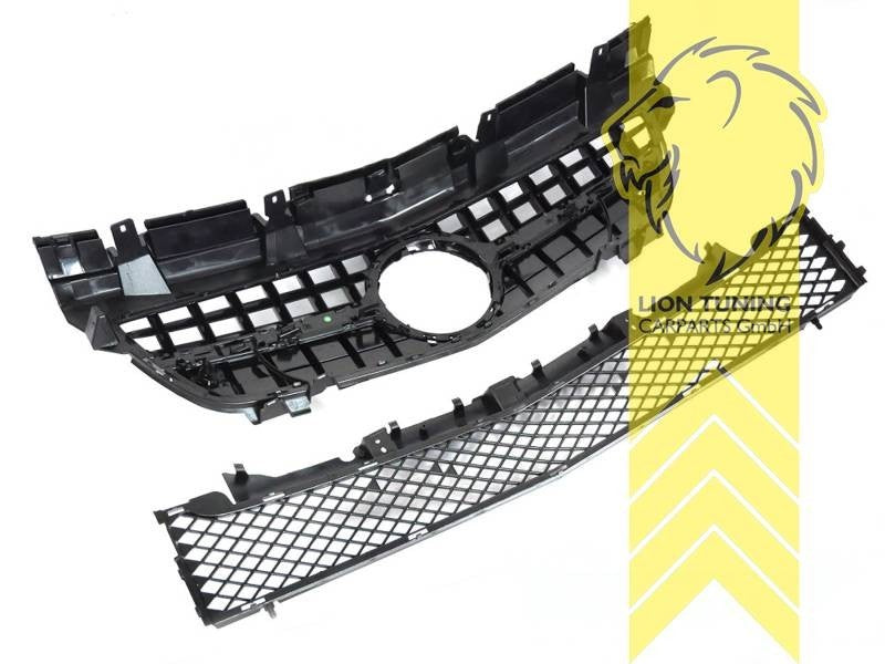 LTG radiator bumper grille Mercedes SLK R172 11-15 chrome black ABS