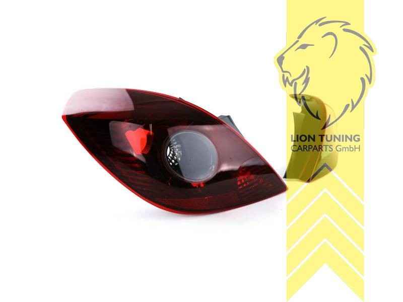 LTG Pair Halogen Rear Lights Tail Lamps Opel Corsa D 06-14 + Facelift black LHD