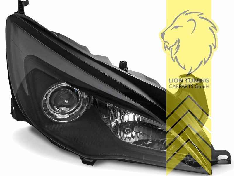 LTG Pair LED Headlights Opel Astra J Sedan Caravan + Facelift 09-15 black LHD