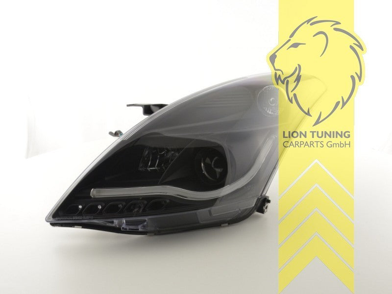 LTG Pair LED Lightbar Headlights Suzuki Swift FZ NZ 10-17  H7 / H1 Black LHD