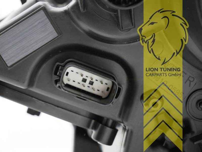 LT Pair LED DRL Lightbar Headlights Ford Mustang 6 Coupe Convertible black LHD