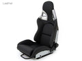DTK Pair Universal Aftermaket PORSCHE Style 4 Bucket Seats black Synth L slides
