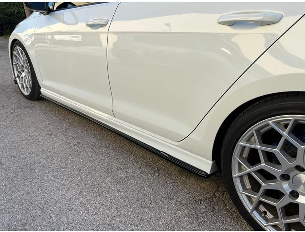 Motordrome Set side skirts compatible with Volkswagen Golf VII R / R-Line 2012-2017 (ABS Glossy black)