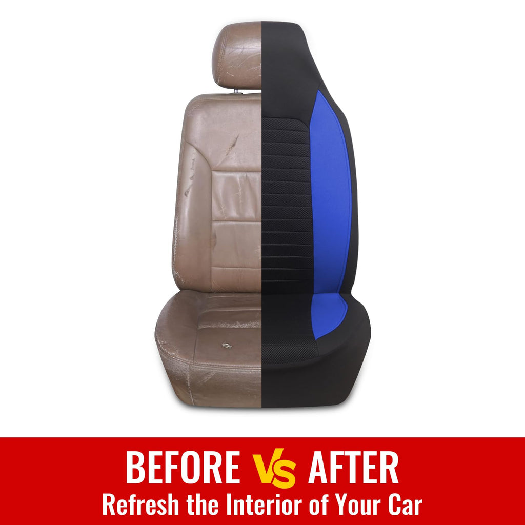 AUTOYOUTH Car Seat Covers Simple Bucket Style Universal Front Pair Fit for Car Truck SUV Van Seat Covers Car Seat Protector, Beige