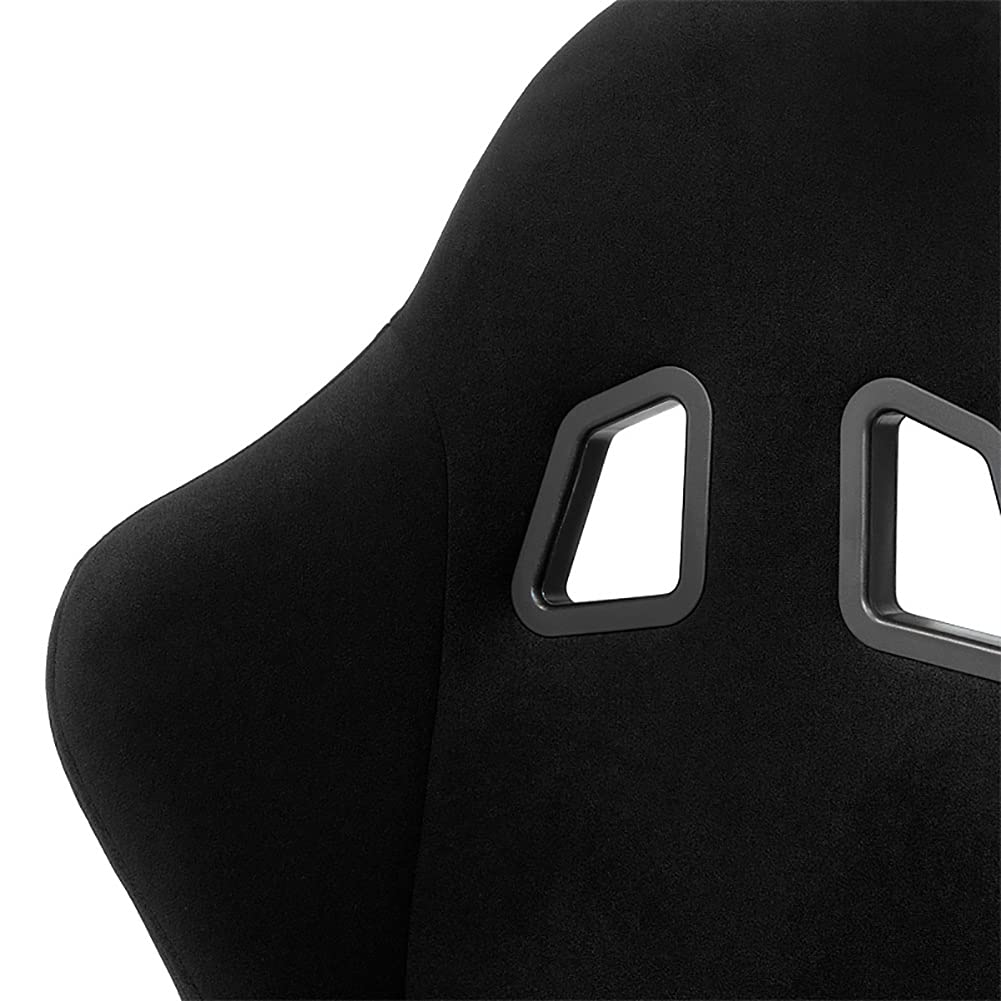 AutoStyle Sport seat 'Classic' - Black Synthetic leather - Non-reclinable back-rest - incl. slides