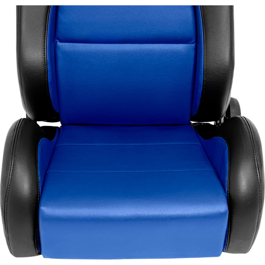 AutoStyle Sport seat 'Classic' - Black Synthetic leather - Non-reclinable back-rest - incl. slides