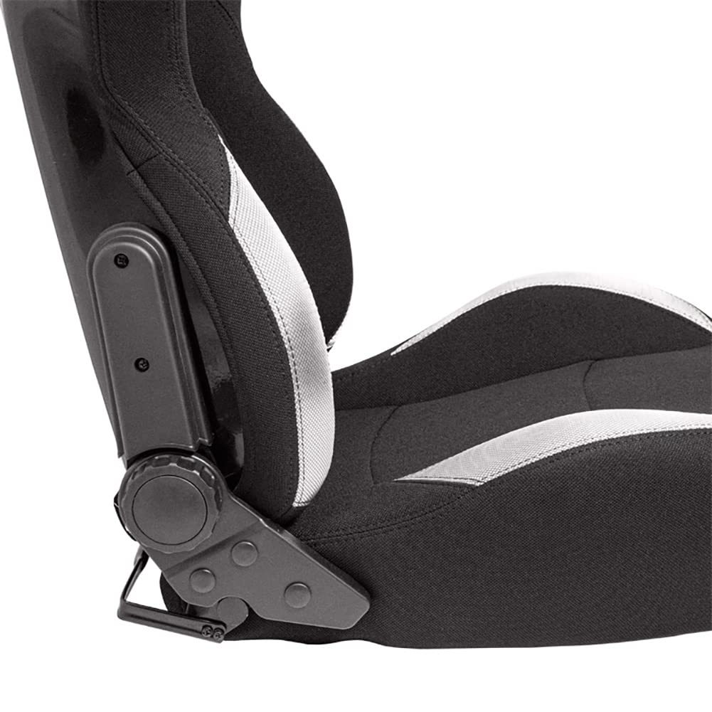 AutoStyle Sport seat 'Classic' - Black Synthetic leather - Non-reclinable back-rest - incl. slides
