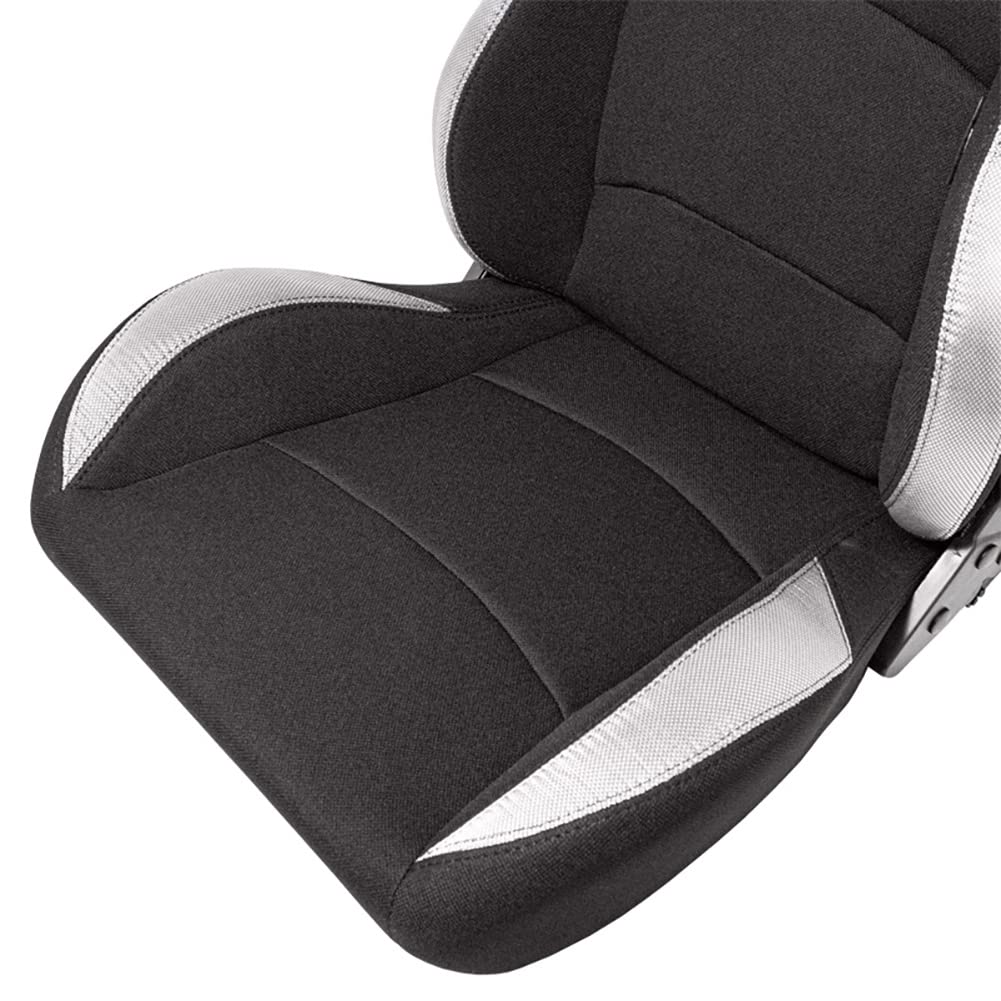 AutoStyle Sport seat 'Classic' - Black Synthetic leather - Non-reclinable back-rest - incl. slides