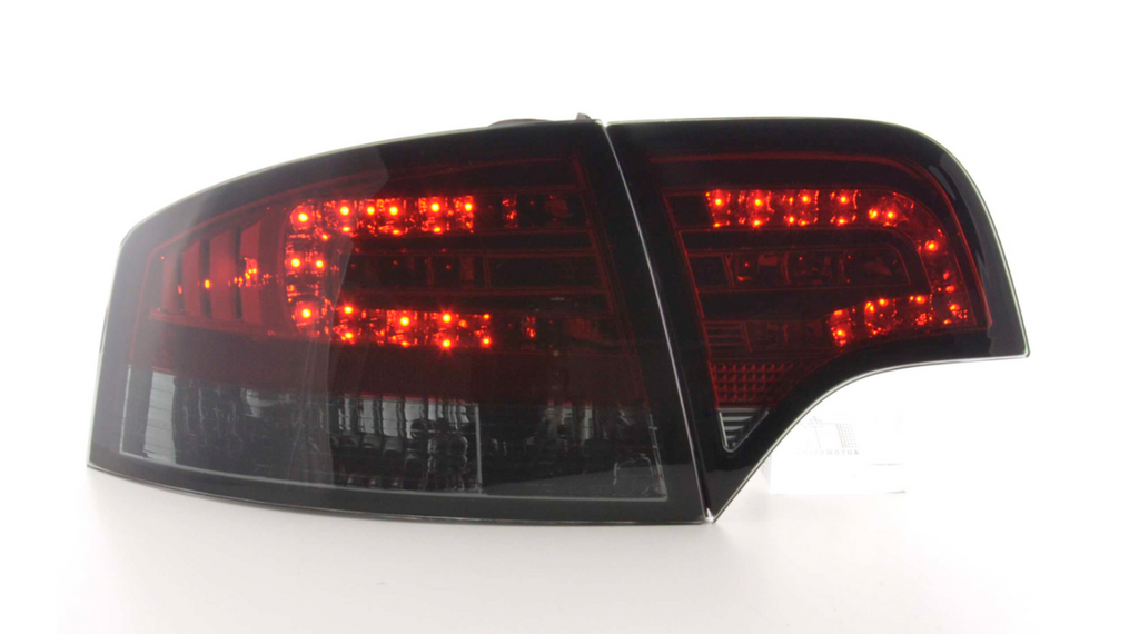 FK Audi A4 B7 8E 04-07 LED REAR Lights DRL Lightbar TAIL LIGHTS Black LHD - LJ Automotive