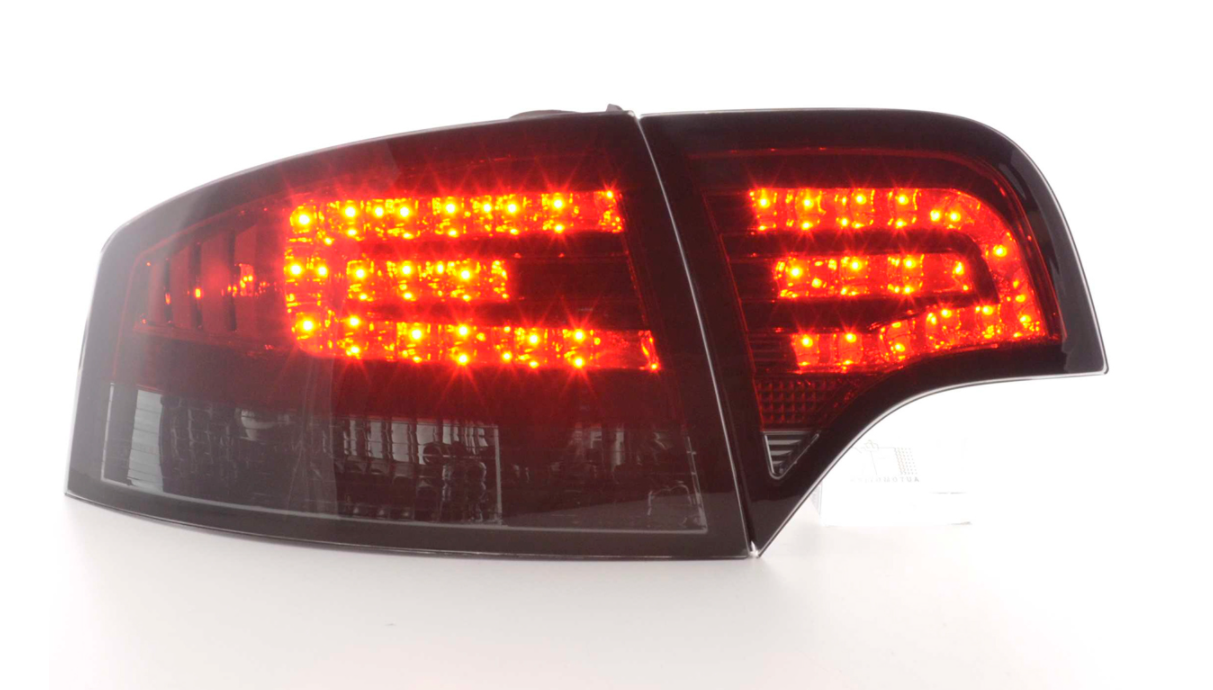 FK Audi A4 B7 8E 04-07 LED REAR Lights DRL Lightbar TAIL LIGHTS Black LHD - LJ Automotive