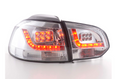 FK Set VW GOLF MK6 6 1K 08-12 LED REAR LIGHTS LAMPS TAIL Clear Chrome LHD