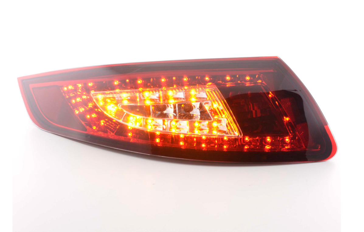 FK Pair LED Rear Lights Porsche 911 type 997 05-09 red / clear Lightbar LHD GT3