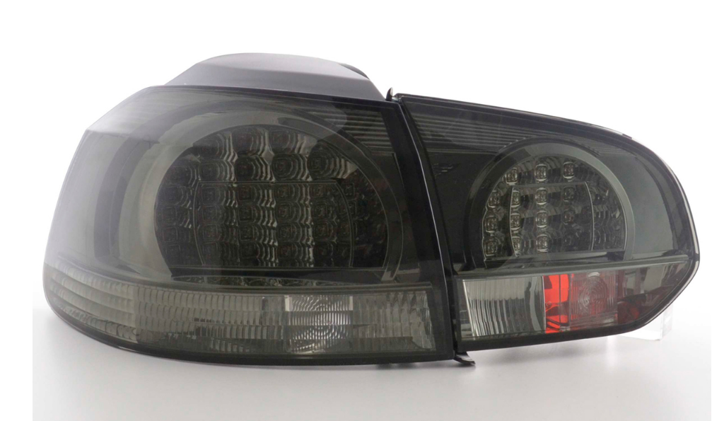 FK Set VW GOLF 6 MK6 08-12 LED REAR LIGHTS LAMPS TAIL BACK Smoke Red