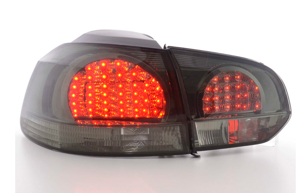 FK Set VW GOLF 6 MK6 08-12 LED REAR LIGHTS LAMPS TAIL BACK Smoke Red