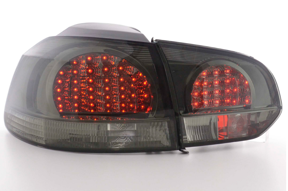 FK Set VW GOLF 6 MK6 08-12 LED REAR LIGHTS LAMPS TAIL BACK Smoke Red