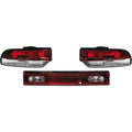 AS Set LED DRL Rear Lights Nissan Silvia S13 180SX Red Clear 3-pieces