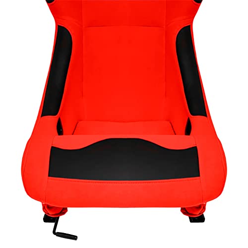 Sport seat 'BW' - Red - Non-reclinable back-rest - incl. slides