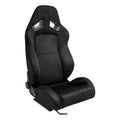 AUTO-STYLE Sport seat 'LH' - Black - Dual-side reclinable back-rest - incl. slides