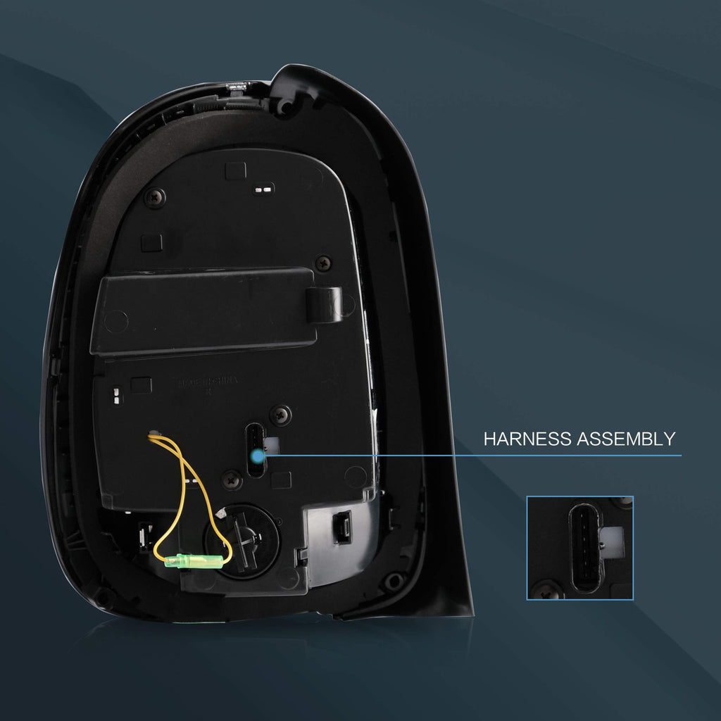 VLAND LED Tail Light Compatible with BMW Mini Cooper F55 F56 F57 2014-2021, Rear Lights with Sequential Turn Signal, Electroplated housing, Red