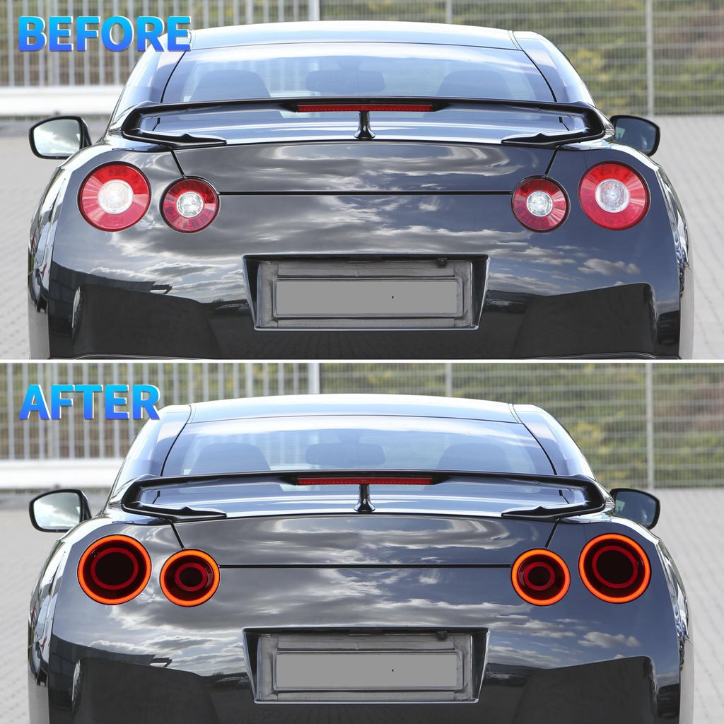 Archaic LED Rear Lights Compatible with Nissan GT-R GTR R35 2009-2023, with Animation DRL,Pair