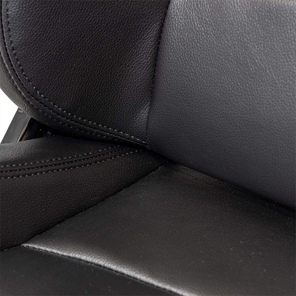 AutoStyle Sport seat 'Classic' - Black Synthetic leather - Non-reclinable back-rest - incl. slides