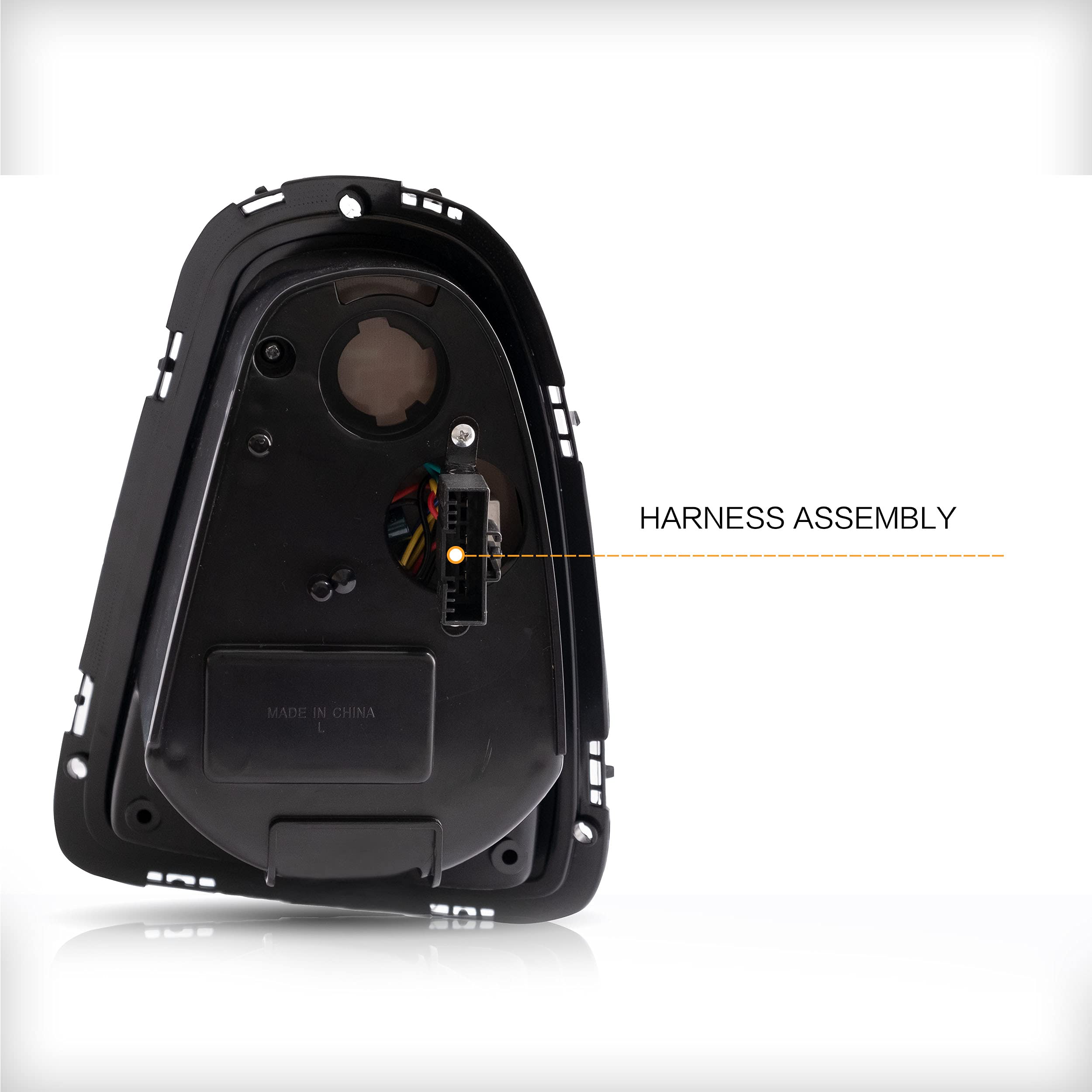 VLAND LED Tail Light Compatible with BMW Mini Cooper F55 F56 F57 2014-2021, Rear Lights with Sequential Turn Signal, Electroplated housing, Red