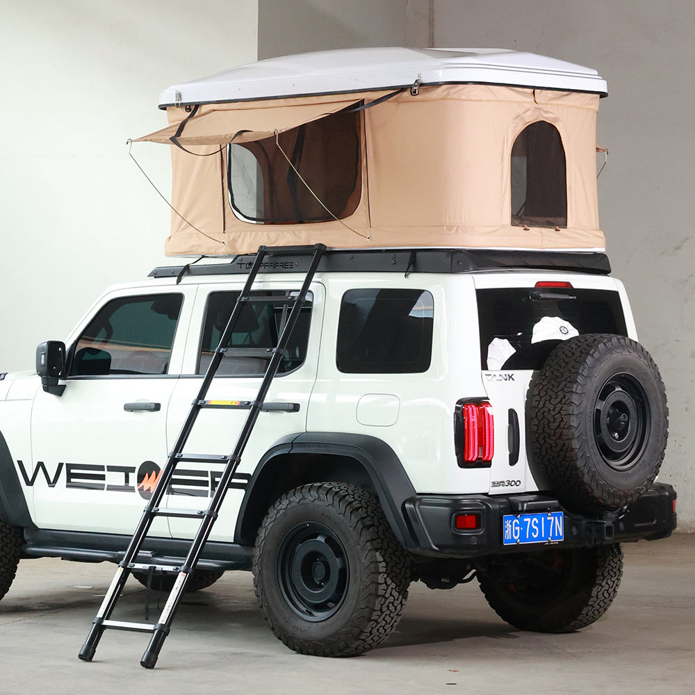 WEIER WERT-004 Vehicle ABS Hard shell Pop Up Roof Top Tent - For Car / RV / Pickup / Van / Camper / 4x4 - 2 Person 300Kg 3000mm water proof
