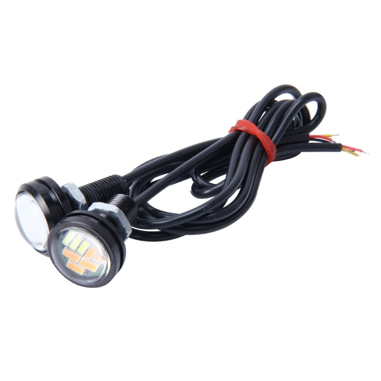 2 PCS 2W Car Auto Eagle Eyes Fog Light Turn Light with 12 SMD-4014 LED Lamps, DC 12V Cable Length: 55cm