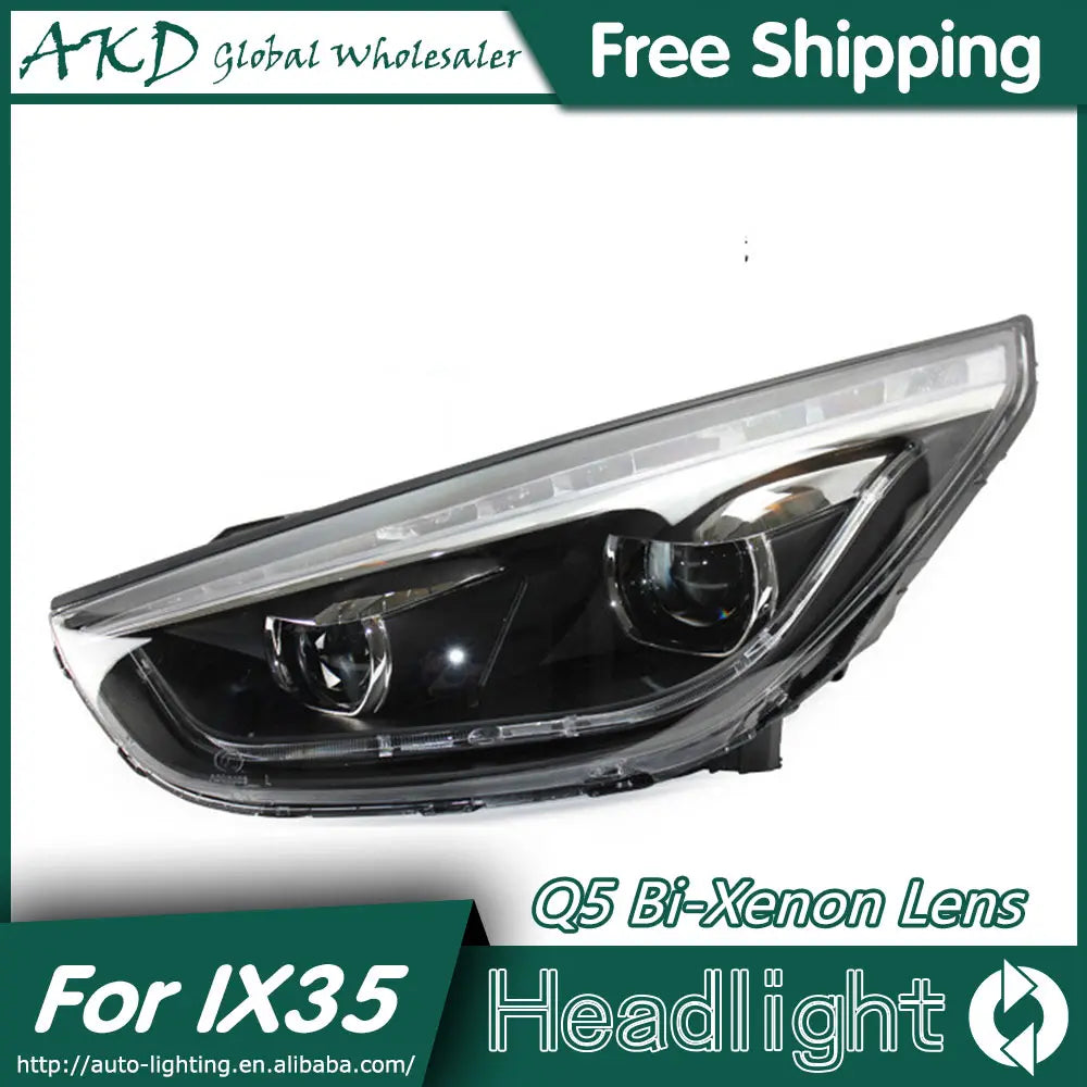 AKD Car Styling Head Lamp for Hyundai IX35 Headlights New Tuscon LED Headlight LED DRL Bi Xenon Lens High Beam Parking Fog Lamp